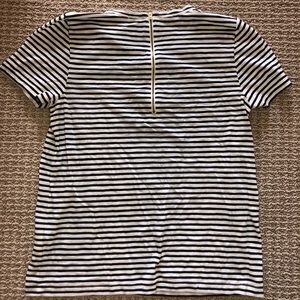 J. Crew Tops - J. Crew Short Sleeve Stripe T w/ Back Zipper J. Crew Tops - J. Crew Short Sleeve Stripe T w/ Back Zipper